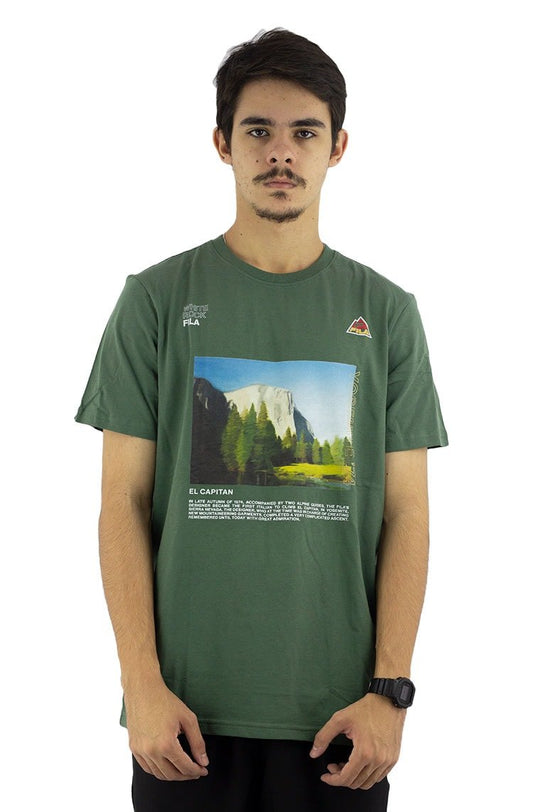 Camiseta Fila White Rock Verde/Branca - NewSkull
