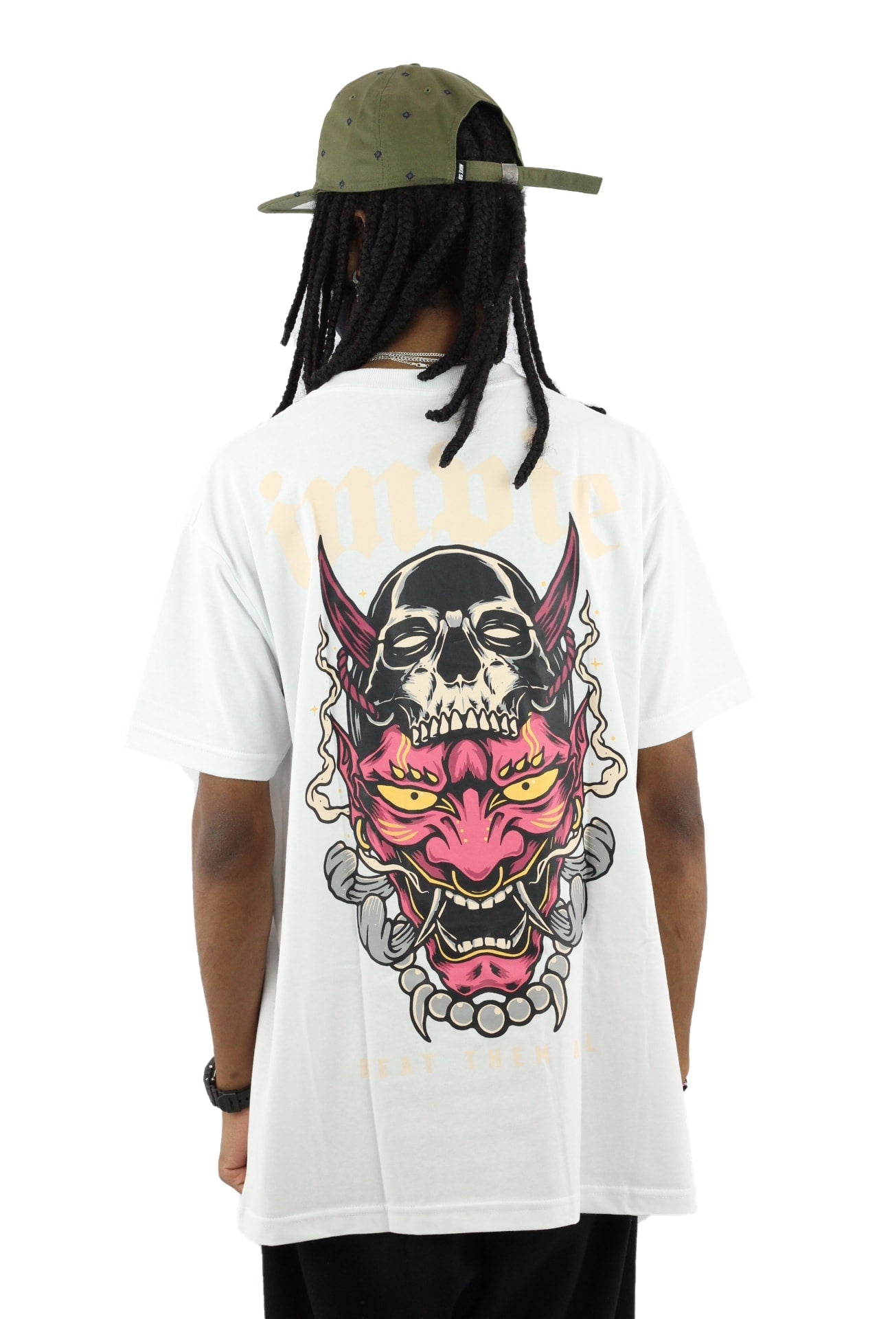 Camiseta Impie Beat Them All Off Branca - NewSkull