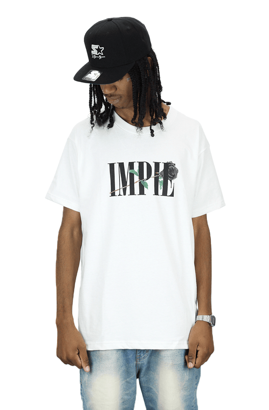 Camiseta Impie Clothing Dark Rose Branca - NewSkull