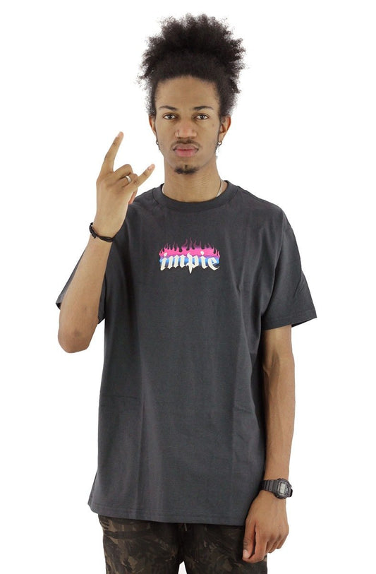 Camiseta IMPIE Flame 8 Cinza/Chumbo - NewSkull