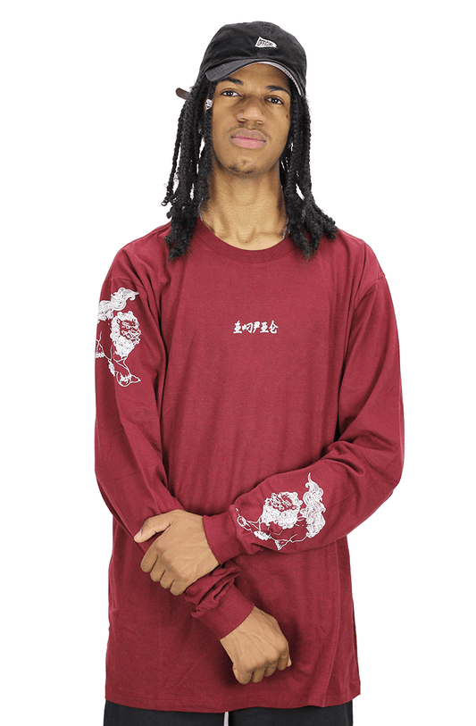 Camiseta Impie Manga Longa Foo Bordo - NewSkull