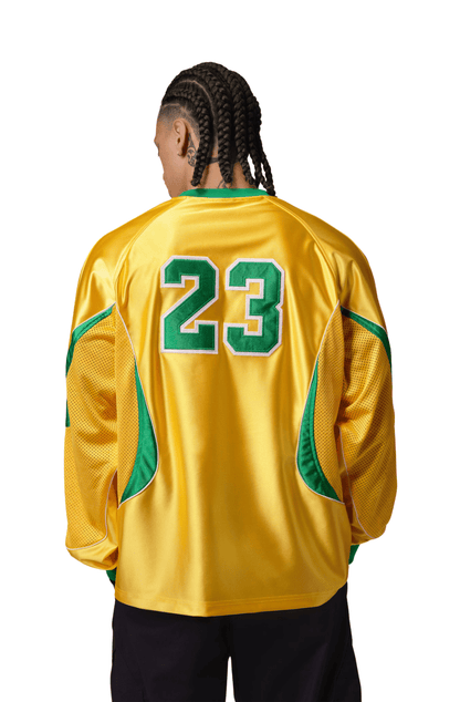 Camiseta Jordan Brasil Manga Longa Goalie Amarelo/Verde - NewSkull