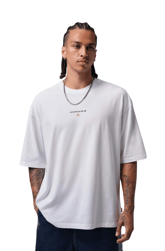 Camiseta Jordan Flight Essentials Oversized Patch Branco - NewSkull