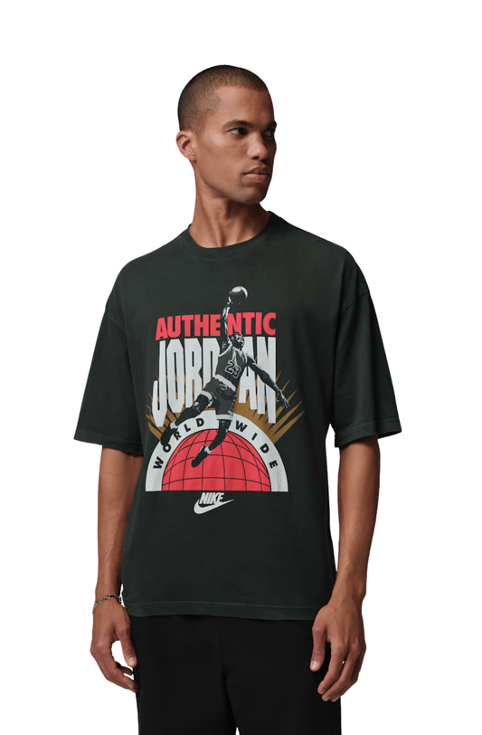 Camiseta Jordan Oversized Authentic Preto - NewSkull