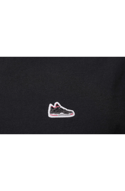 Camiseta Jordan Sneaker Patch Preto - NewSkull