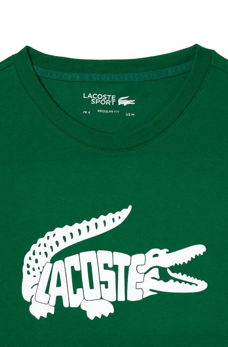 Camiseta Lacoste Esportiva Ultra - Dry Verde/Branco - NewSkull