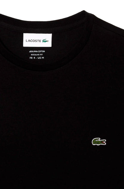 Camiseta Lacoste Masculina Algodão Pima Preto - NewSkull