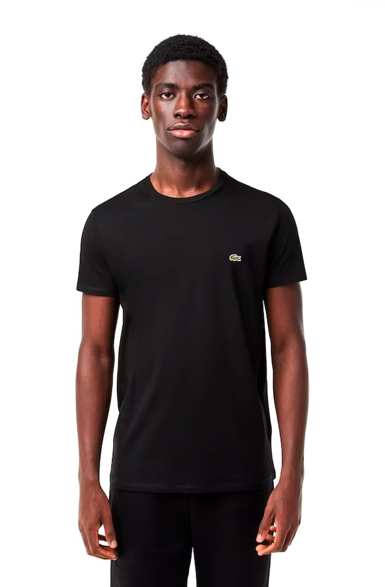 Camiseta Lacoste Masculina Algodão Pima Preto - NewSkull