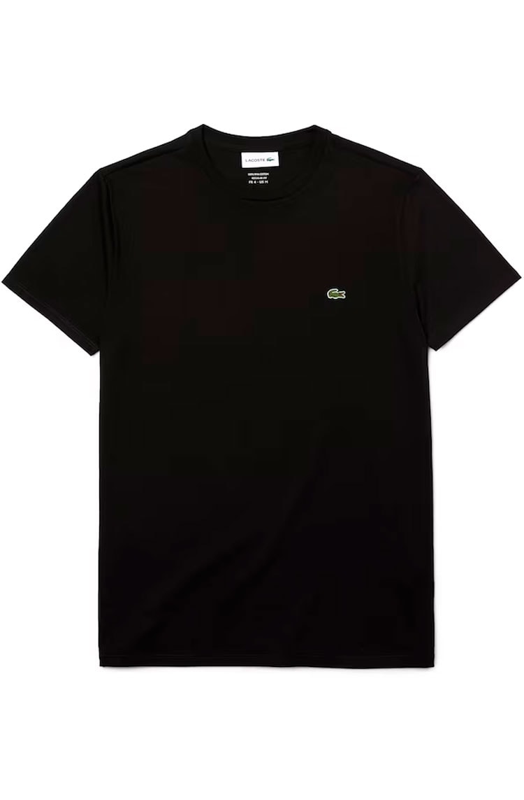 Camiseta Lacoste Masculina Algodão Pima Preto - NewSkull