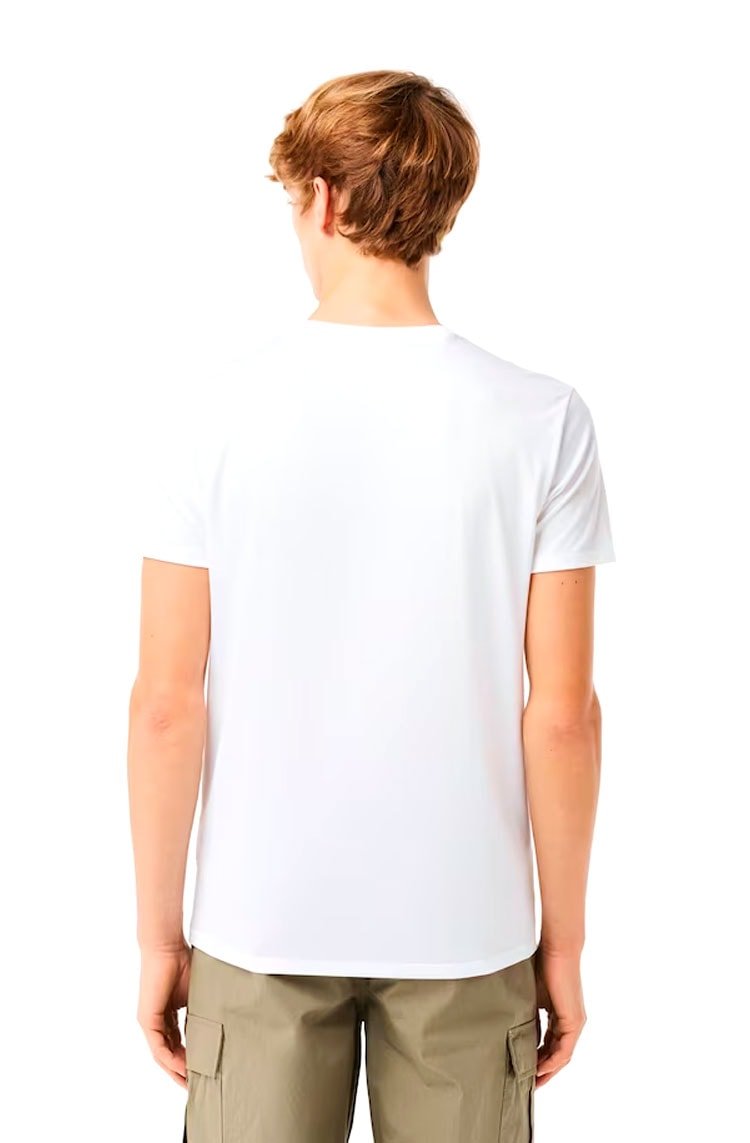 Camiseta Lacoste Masculino Algodão Pima Branco - NewSkull