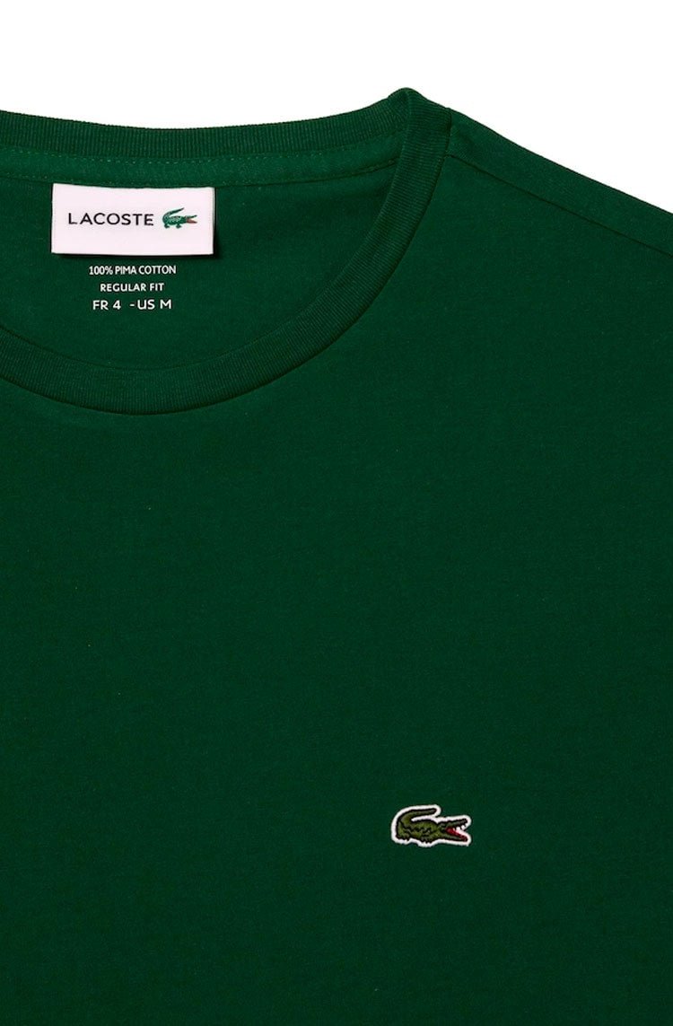 Camiseta Lacoste Masculino Algodão Pima Verde - NewSkull