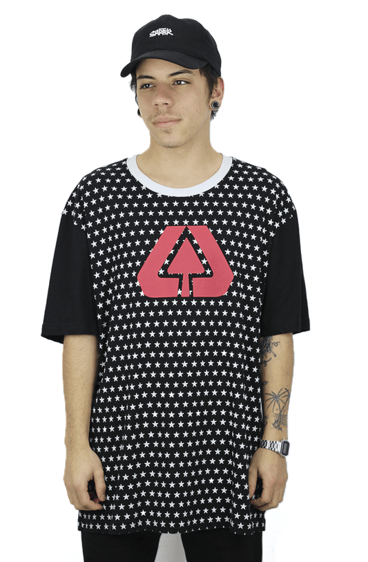 Camiseta Live Stars Logo Preta - NewSkull