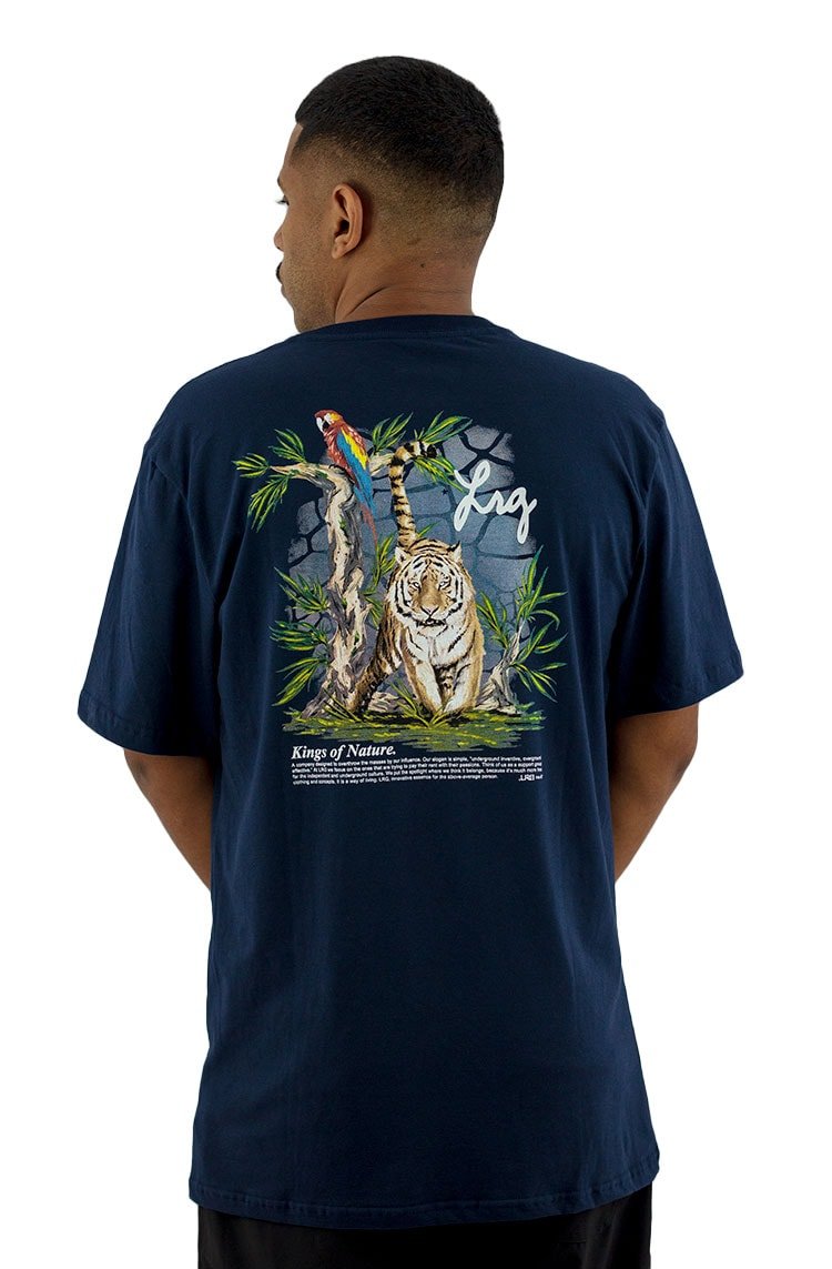 Camiseta LRG Kings Of Nature Arara Azul/Branca - NewSkull