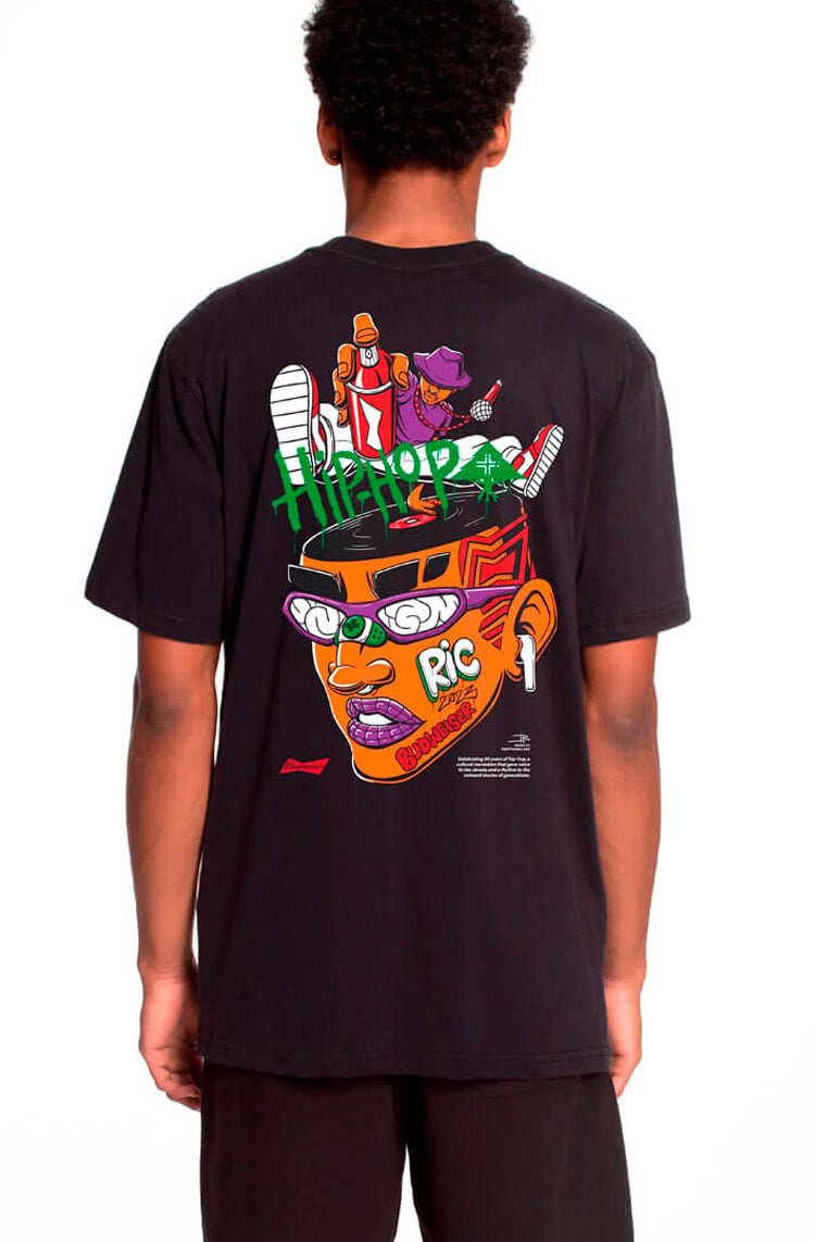 Camiseta LRG Rap In Cena Bud Open Mind Preto - NewSkull
