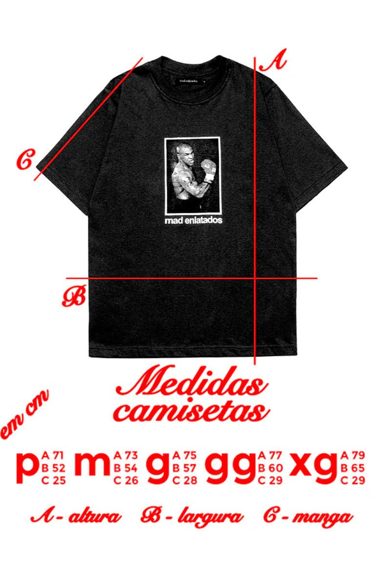 Camiseta MAD Enlatados Mike Tyson Vermelho - NewSkull