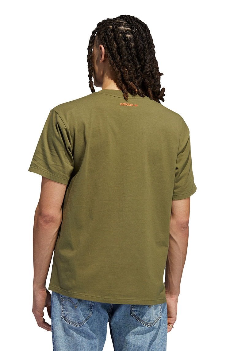 Camiseta Manga Curta Originals Smile Verde/Laranja - NewSkull