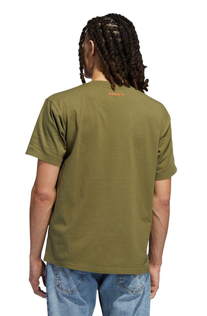 Camiseta Manga Curta Originals Smile Verde/Laranja - NewSkull
