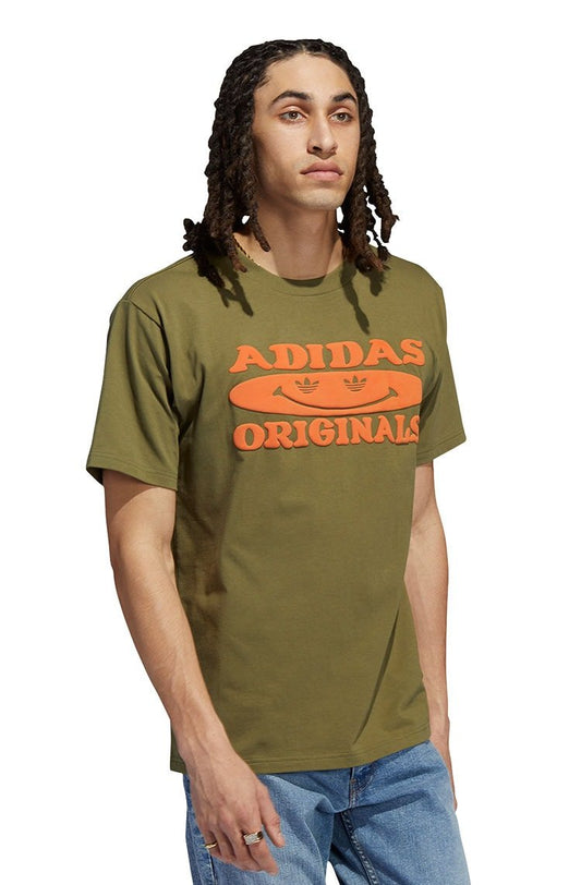 Camiseta Manga Curta Originals Smile Verde/Laranja - NewSkull