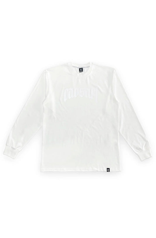 Camiseta Manga Longa Caos Art Ink Off White - NewSkull