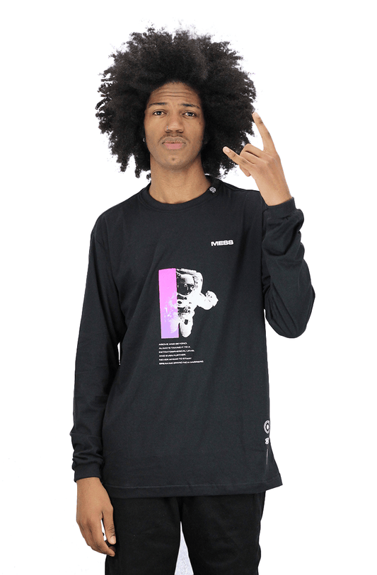 Camiseta Mess Apolo Manga Longa Preta - NewSkull