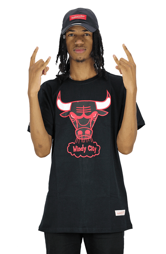 CAMISETA MITCHELL AND NESS CHICAGO BULLS PRETA - NewSkull