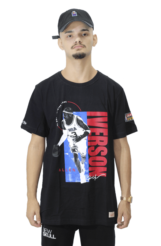 Camiseta Mitchell e Ness All Star Game Allen Iverson Preto - NewSkull