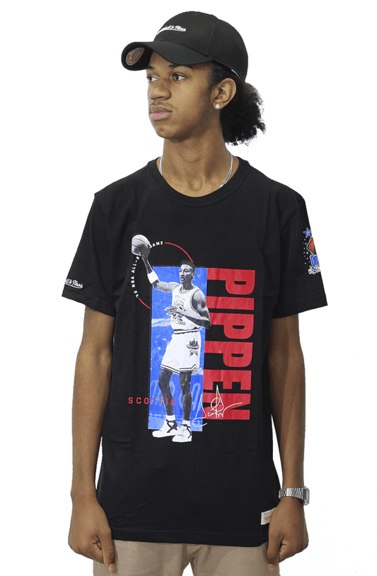 Camiseta Mitchell e Ness All Star Game Scottie Pippen Preto - NewSkull