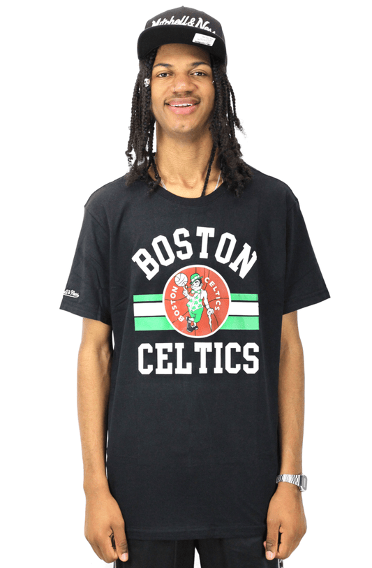 Camiseta Mitchell e Ness Boston Celtics Arch Preta - NewSkull