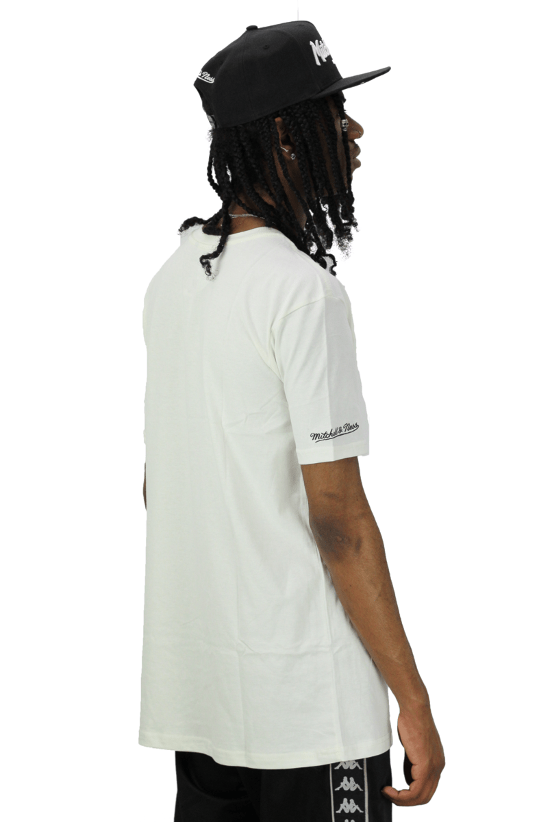 Camiseta Mitchell e Ness Box Logo Camo Creme - NewSkull