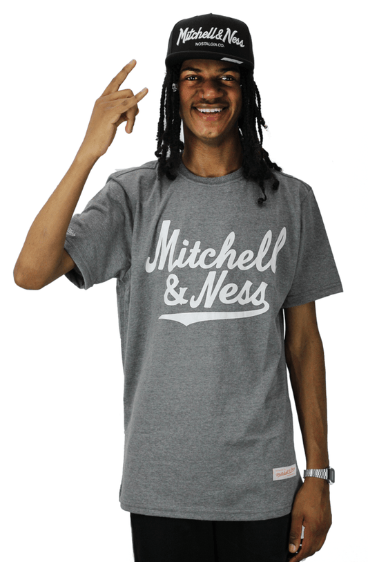 Camiseta Mitchell e Ness Branded Logo Cinza - NewSkull