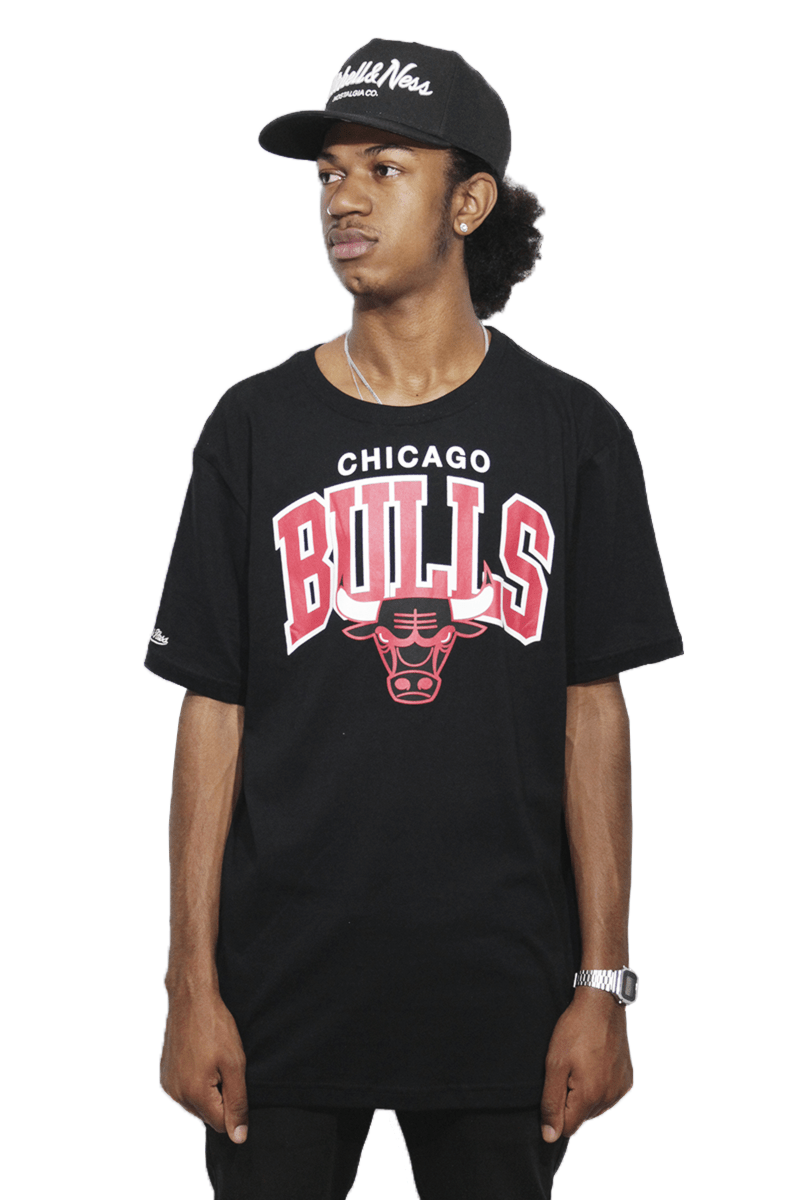 Camiseta Mitchell e Ness Chicago Bulls Arch Preto - NewSkull