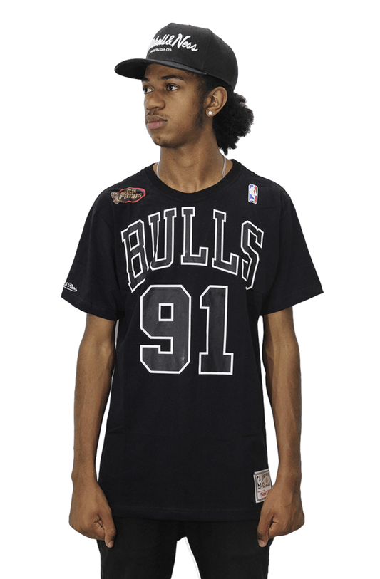 Camiseta Mitchell e Ness Chicago Bulls Name And Numbres Preto - NewSkull