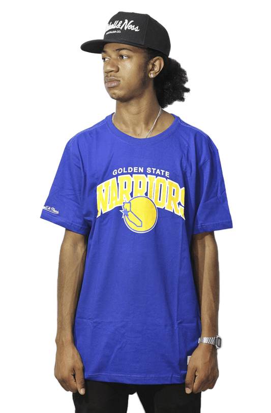 Camiseta Mitchell e Ness Golden State Warriors Arch Azul - NewSkull