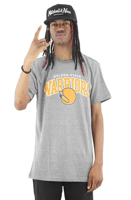 Camiseta Mitchell e Ness Golden State Warriors Arch Cinza - NewSkull