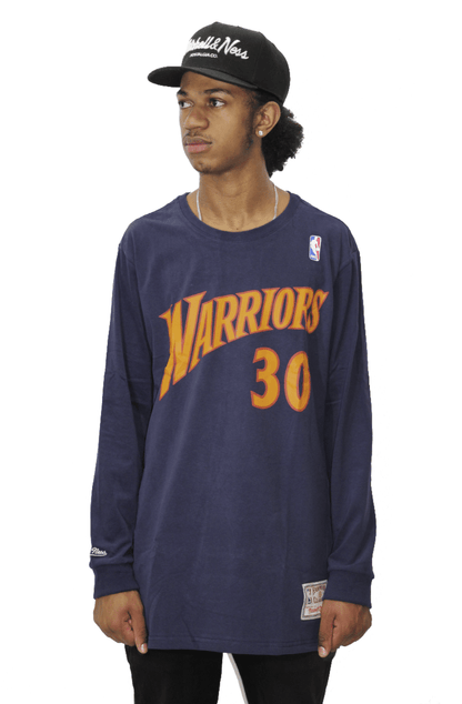 Camiseta Mitchell e Ness Golden State Warriors Name and Numbers Azul - NewSkull
