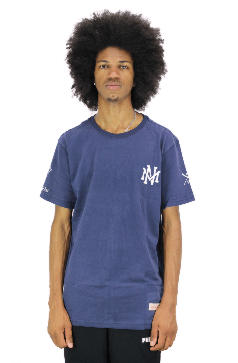 Camiseta Mitchell e Ness Interlock AZUL - NewSkull