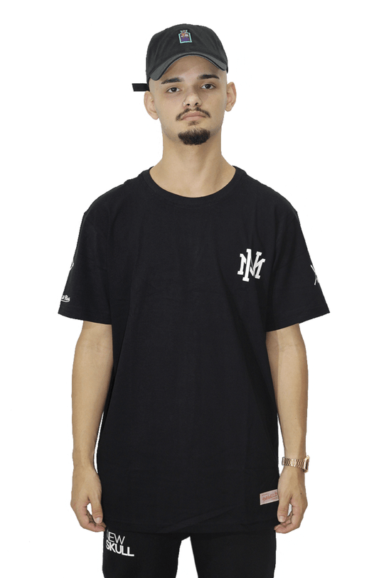 Camiseta Mitchell e Ness Interlock Preto - NewSkull