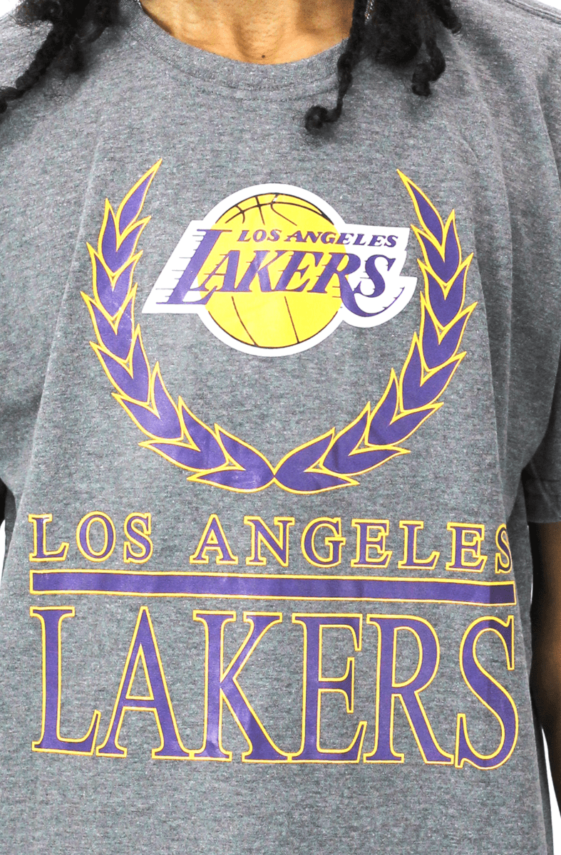 Camiseta Mitchell e Ness Los Angeles Lakers Laurel Cinza - NewSkull