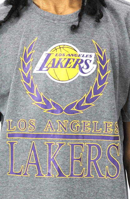 Camiseta Mitchell e Ness Los Angeles Lakers Laurel Cinza - NewSkull