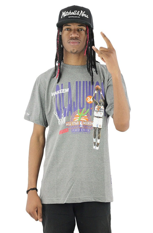Camiseta Mitchell e Ness NBA All - Star Hakeem Olajuwon Cinza - NewSkull
