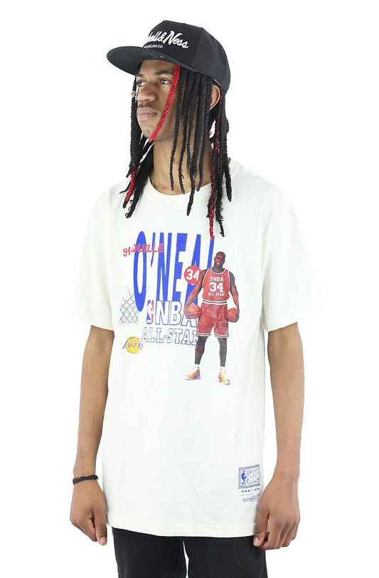 Camiseta Mitchell e Ness NBA All - Star Shaquille ONeal Bege - NewSkull