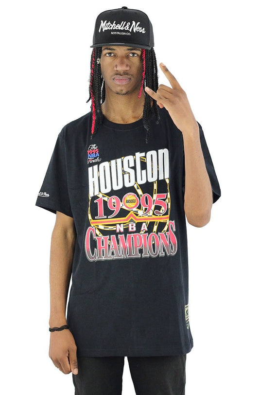 Camiseta Mitchell e Ness NBA Houston Rockets Champions 1995 Preta - NewSkull