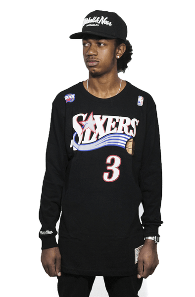 Camiseta Mitchell e Ness Philadelphia 76ers Kemp Name and Numbers