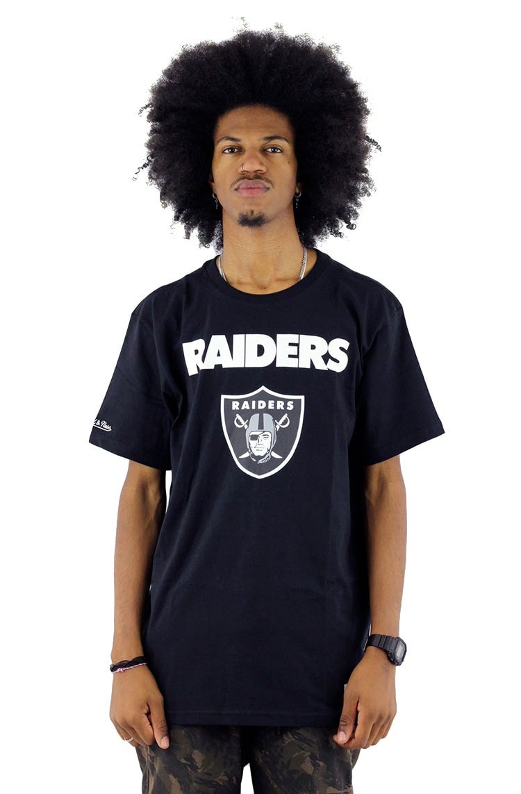 Camiseta Mitchell e Ness Raiders NFL Preta - NewSkull