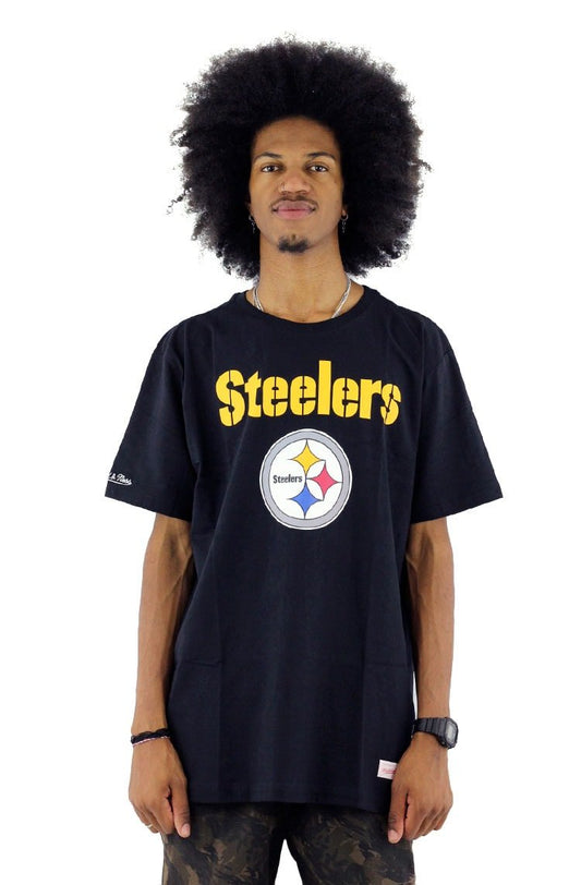 Camiseta Mitchell e Ness Steelers NFL Preta - NewSkull