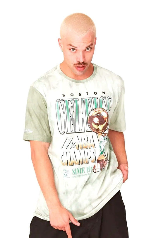 Camiseta Mitchell & Ness NBA Champs Boston Celtics Verde - NewSkull