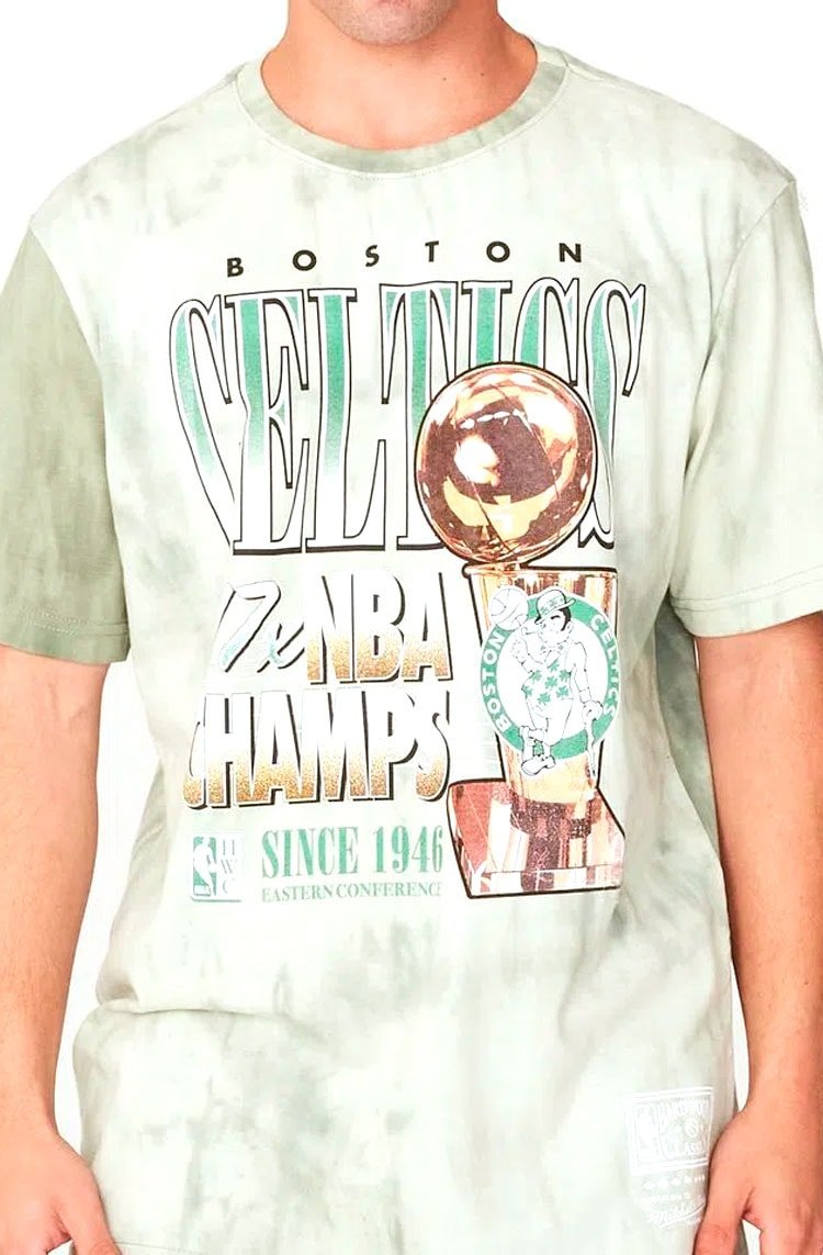 Camiseta Mitchell & Ness NBA Champs Boston Celtics Verde - NewSkull