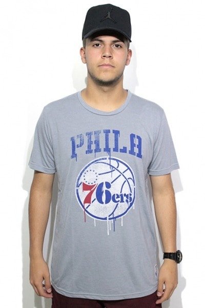 Camiseta NBA Black Seriers Philadelphia Sixers Cinza - NewSkull