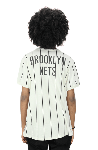 Camiseta NBA Stripes Brooklyn Nets Branca - NewSkull