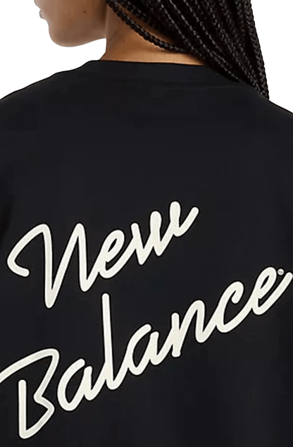 Camiseta New Balance Athletics Script Feminino Preto - NewSkull
